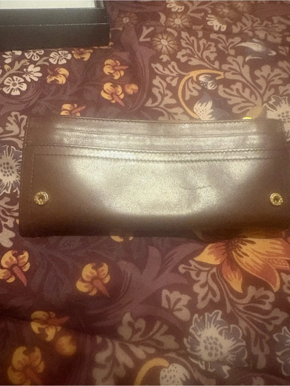 Prada Brown Leather Long Continental Wallet with Gold Logo